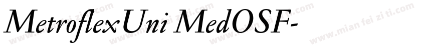 MetroflexUni MedOSF字体转换